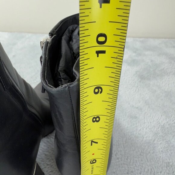 Alexander Wang Sleek Black Heeled Leather Boots Size 7 US - Picture 5 of 16